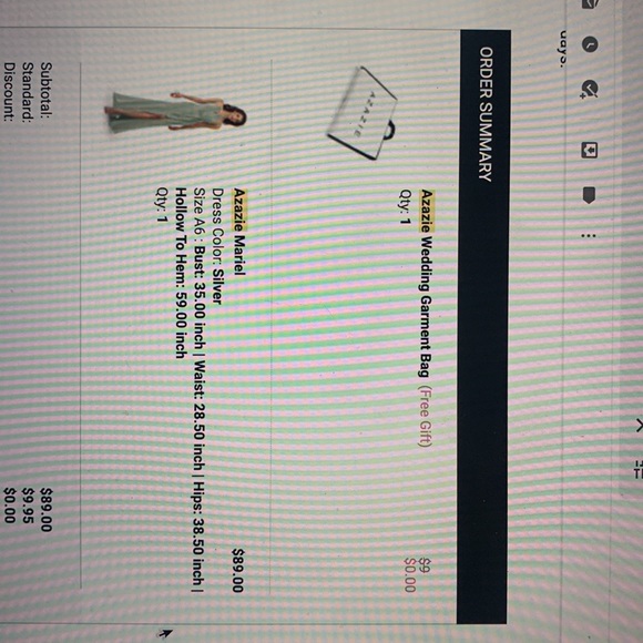 Azazie Silver Bridesmaid Dress 👗 - Picture 6 of 6